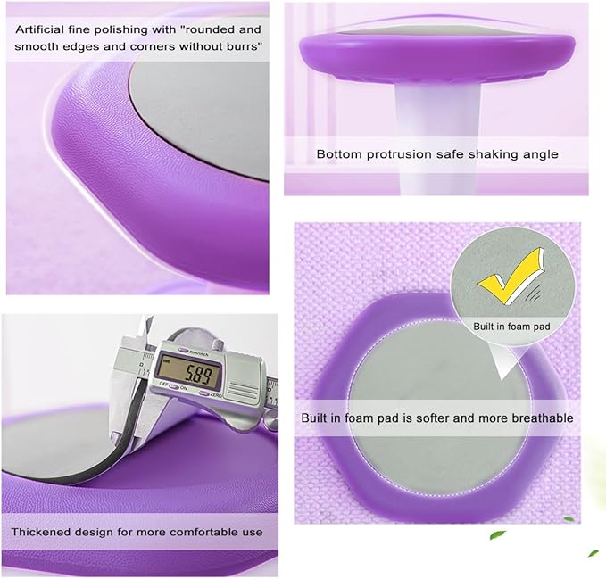 Active Chairs Kids Preschool Wobble Stool - Alternative Flexible Seating Balance Wiggle Stool for Classroom,Preschool,Kindergarten&Elementary School,Active Sensory Chairs,Ages3-8,Purple(14in) - LeafyLoom