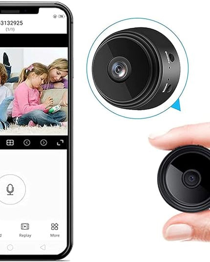 Secret Camera Spy Camera WiFi Home Security Camera Mini Hidden Camera Video Recorder Night Vision Live Feed Playback Phone App Control Nanny Cam Pet Camera X+W+EI+UNION
