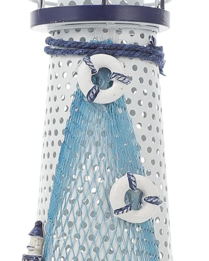 Lighthouse Ornament with Led Light Night Light Nautical Themed Lighthouse Tabletop Summer Ocean Party Decor - LeafyLoom