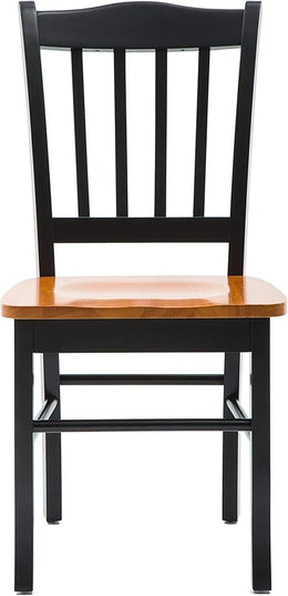 Boraam Shaker Chair, Black/Oak, Set of 2 - LeafyLoom