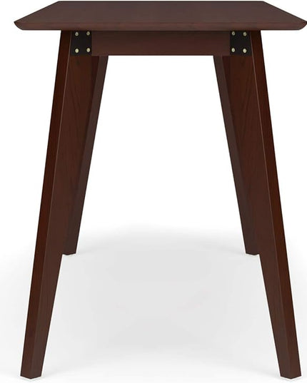 HON Basyx BSX55WPLMWMW Modern Home Office Wood Computer Desk, 55", Walnut - LeafyLoom