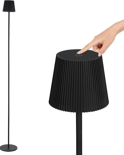 Neoglint Cordless Floor Lamp for Outdoor/Indoor, Touch Control Adjustable Height LED Lamp, Dimmable Rechargeable Battery Operated Lamp for Bedroom, Living Room, Patio (Round) - LeafyLoom
