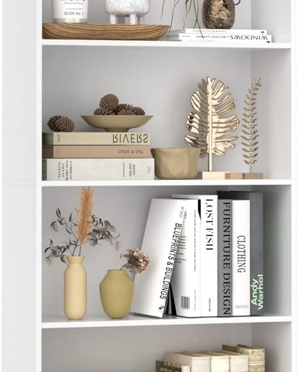 FOTOSOK 6-Tier Open Bookcase and Bookshelf, Freestanding Display Storage Shelves Tall Bookcase for Bedroom, Living Room and Office, White - LeafyLoom