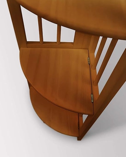 Casual Home 4-Shelf Corner Folding Bookcase, Honey Oak - LeafyLoom