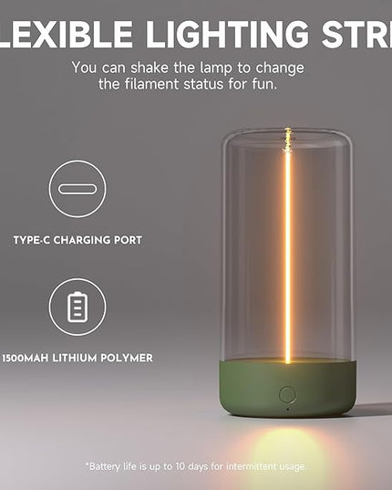 Mini Minimalist Table Lamp Cordless LED Desk Lamp Rechargeable Modern Night Lights Portable Nightstand Lamps Unique Ambient Light Mood Lighting for Bedroom, Beside, Nursery - LeafyLoom