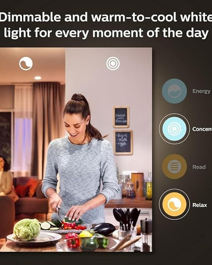 Philips Hue A19 LED Smart Light Bulbs - Flicker-Free 75w Light Bulbs - Control with Hue App - Compatible with Alexa, Google Assistant, and Apple HomeKit - E26 Base - 2 Pack PhilipsHue
