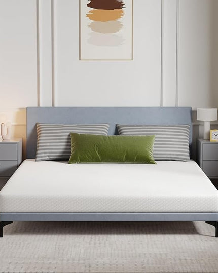 King Mattress 6 inch Gel Memory Foam Mattress Queen Mattresses Medium Firm Mattresses for Cool Sleep Relieving Pressure Relief CertiPUR-US Certified Mattress in a Box - LeafyLoom