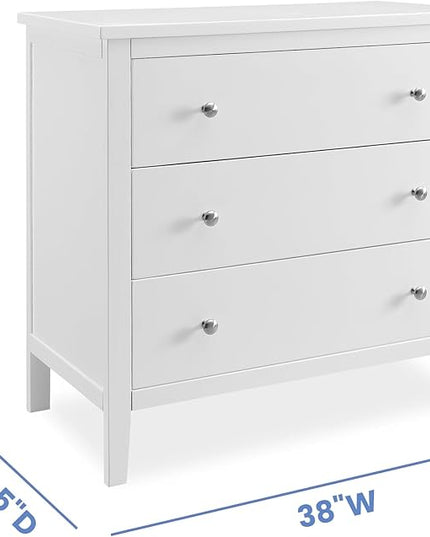 Delta Children Campbell Dresser, Bianca White - LeafyLoom