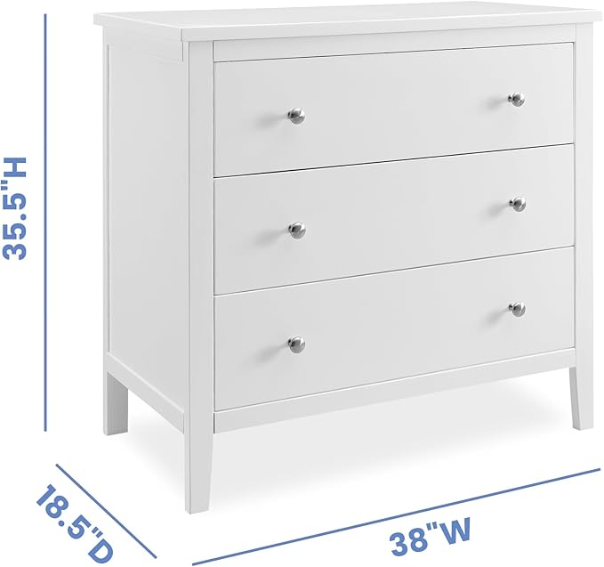 Delta Children Campbell Dresser, Bianca White - LeafyLoom