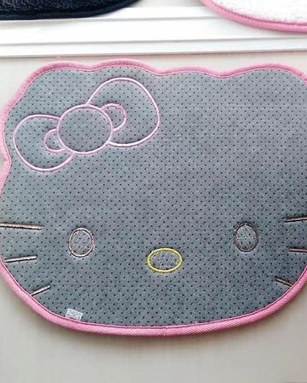 Area Rugs Kawaii Carpet Super Soft Area Rugs Cute Cartoon Kitten Face Pattern Bedroom Mats，Luxury Shaggy High Absorbent and Anti Slip - LeafyLoom