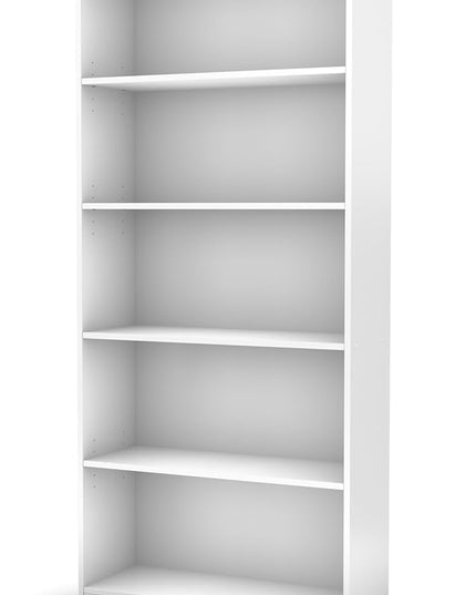 South Shore Axess 5-Shelf Bookcase - Pure White - LeafyLoom