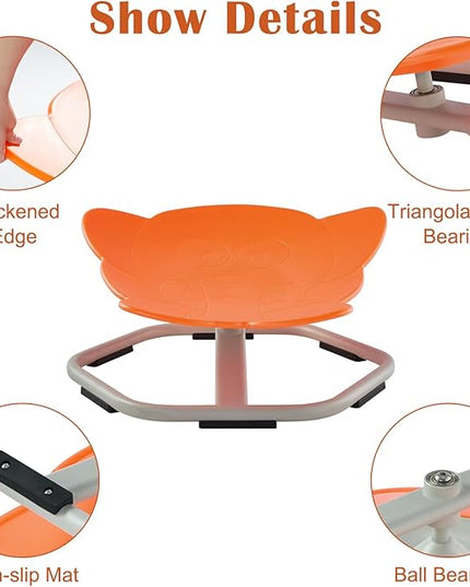 Kids Spinning Chair Sensory Swivel Chair Elephant Sit and Spin Chair Toys Autism ADHD Swivel Chair Spinning Seat for Ages 3-12 Promote Balance Physical Coordination Sensory Room Items - LeafyLoom