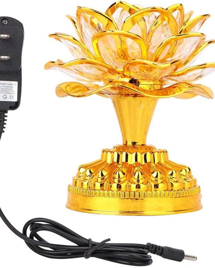 GLOGLOW Buddha Machine, LED Lotus Lamp Buddha Lamp Prayer Machine Prayer Machine with 36 Songs (without Battery) - LeafyLoom