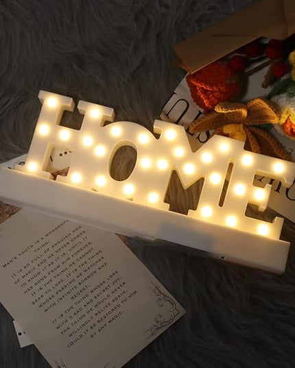 GUOCHENG Home Letter Decor Light LED Alphabet Marquee Light Sign Home Decorative Mood Table Lamps for Bedroom Children Kids Room Nursery Everyday Indoor Motif Decor - LeafyLoom