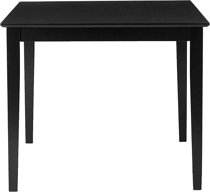 IC International Concepts Solid Wood Top Dining table, 36", Black - LeafyLoom