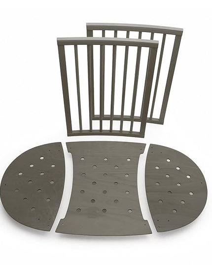 Stokke Sleepi Bed Extension, Hazy Grey - Convert Sleepi Mini Crib Into Sleepi Bed - Suitable for Children Up to 3 Years - Mattress Sold Separately - Extends Bed to 50 Inches - LeafyLoom