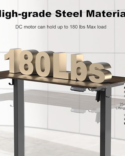 40 * 24 Inches Electric Standing Desk, Adjustable Height Sit Stand Up Desk with 3 Memory Presets, Motorized Home Office Computer Gaming Workstation Desk, Espresso - LeafyLoom