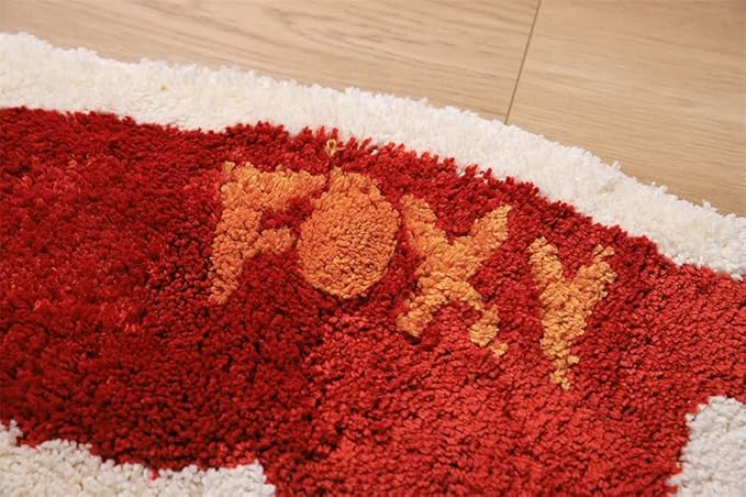 Fox Shaped Bath Rug Microfiber and Non Slip Backing Bath Mat Bathroom Bedroom Cartoon Bathtub Rug Bathroom Tub Decor Water Absorption Machine Washable (42x84cm/16.5x33.1in) - LeafyLoom