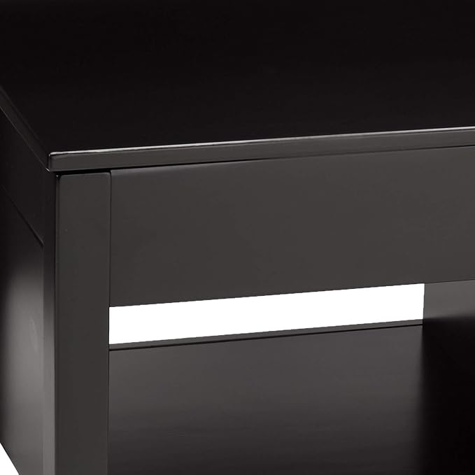 Amazon Basics Lift-Top Storage Rectangular Coffee Table, Black, 40 in x 18 in x 19 in - LeafyLoom