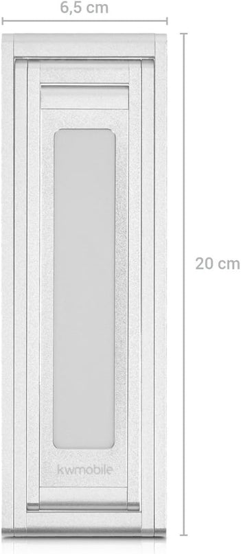 kwmobile Foldable LED Desk Lamp - Folding Portable USB Table Light with 3 Brightness Settings - for Home, Reading, Studying, Work, Travel - Silver - LeafyLoom