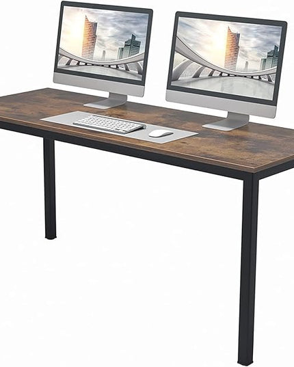 SogesGame Computer Desk,55.1 inch Desk& Workstations for Home Office, Writing Study Corner Desk,Modern Simple Style Laptop Table,Easy to Assemble, Retro - LeafyLoom