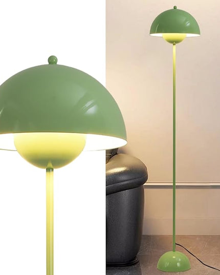 COSYLUX Modern Floor Lamp for Living Room, Industrial Tall Standing Lamp for Bedroom, Metal Shade Reflecting Light reading Floor Lamp for Office, Nursery Room, Corner(Pastel Green) - LeafyLoom