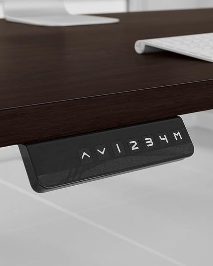 Bush Business Furniture Move 60 27-48-Inch Adjustable Desk, Black Walnut/Cool Gray Metallic (M6S6030BWSK) - LeafyLoom