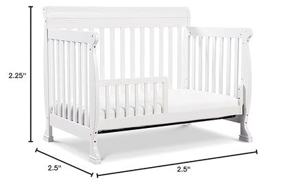 DaVinci Kalani 4-in-1 Convertible Crib in White, Greenguard Gold Certified - LeafyLoom
