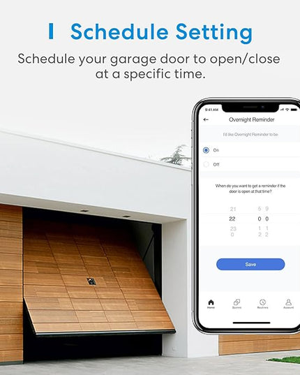 meross Smart Garage Door Opener Remote, APP Control, Compatible with Alexa and SmartThings, Multiple Notification Modes, No Hub Needed meross