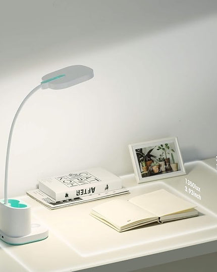 Desk Lamp, LED Desk Lamp for Home Office, Dimmable Desk Light Lamp for Office Reading, Battery Operated Tall Desk Lamp with USB Powered, Desklamp' with 360° Flexible Adjustable, Desktop Lamp Light - LeafyLoom