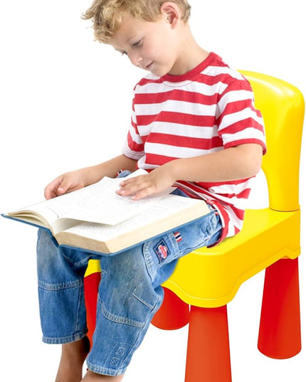 burgkidz Plastic Toddler Chair, Durable and Lightweight, 9.3" Height Seat, Indoor or Outdoor Use for Boys Girls for 18+ Months (Yellow) - LeafyLoom
