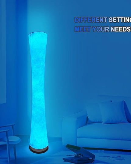 Floor Lamp, floor lamps for living room, floor lamp for bedroom, standing lamp, RGB Color Changing, Music Sync, APP Remote Control, 62'' Standing Lamp for Living Room,see installation video here - LeafyLoom