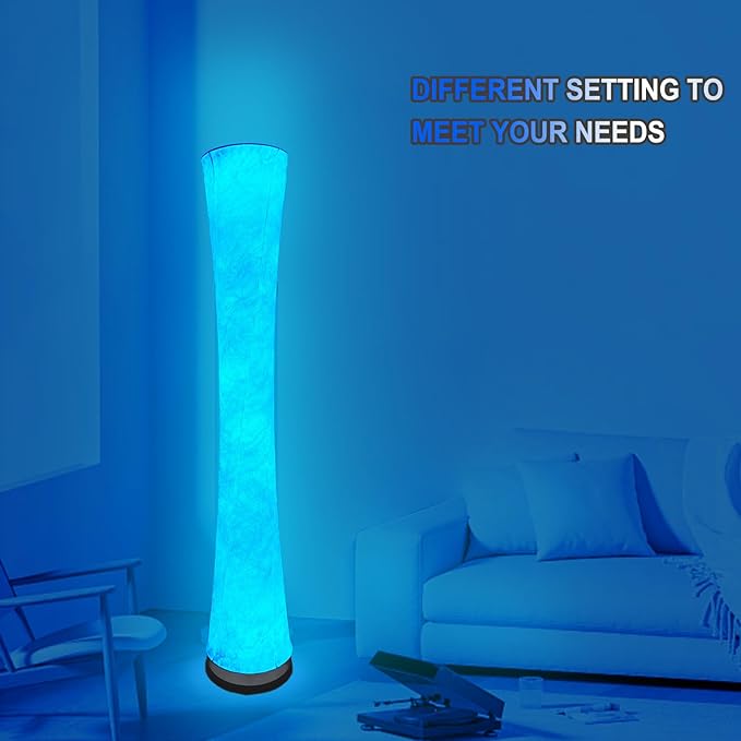 Floor Lamp, floor lamps for living room, floor lamp for bedroom, standing lamp, RGB Color Changing, Music Sync, APP Remote Control, 62'' Standing Lamp for Living Room,see installation video here - LeafyLoom