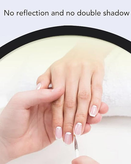 30W Black Half Moon Table Nail Desk Lamp Eyelash Beauty Lamp 3000K to 6000K Nail Art Microblading Desk Lamp (US Plug) - LeafyLoom
