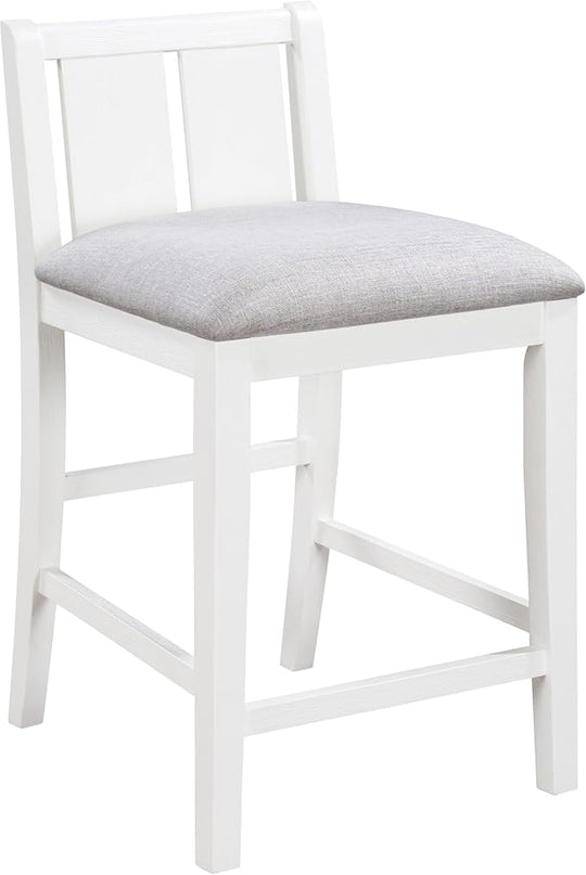 NicBex Kitchen Table for 2 Dining Room Table Set 3-Piece Small Space Counter Height Dining Table with Shelves and 2 Chairs for Small Space, Apartment, Breakfast Nook, White - LeafyLoom
