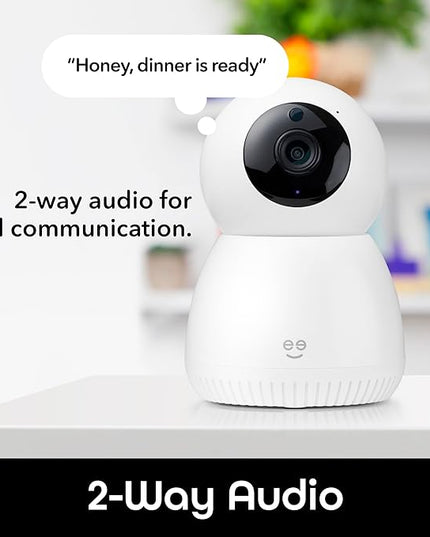 Scope indoor 1080p HD Smart Auto-Tracking Security Camera, White, Motion Only Geeni