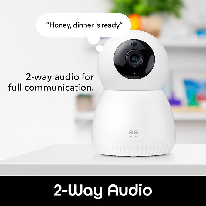 Scope indoor 1080p HD Smart Auto-Tracking Security Camera, White, Motion Only Geeni