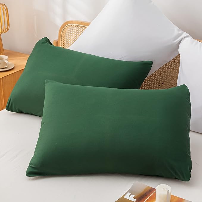 Emerald Full Size Comforter 3PCS Microfiber Full Size Comforters Set for All Season Boho Dark Green Comforter for Women and Men Soft Lightweight Bed Comforter Set - LeafyLoom