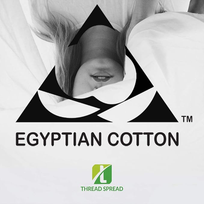 THREAD SPREAD Luxury Egyptian Cotton Twin Stripe Sheet Set - 600 Thread Count Extra Long Staple 3 PC Set, Twin Damask Sheets, Soft, Cooling Sateen Weave Striped Sheets Upto 18" Deep Pocket - Taupe - LeafyLoom