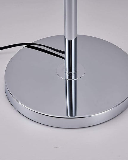 Modern Style Crystals Floor Lamp Chrome Finish and Plentiful Crystals for Reading Corner Lamp for Office Cafe,Den,Living Room Bedroom - 3 Lights - LeafyLoom