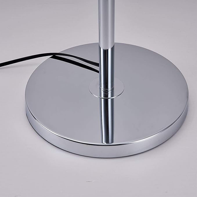 Modern Style Crystals Floor Lamp Chrome Finish and Plentiful Crystals for Reading Corner Lamp for Office Cafe,Den,Living Room Bedroom - 3 Lights - LeafyLoom