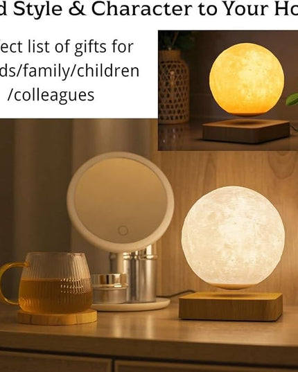 Levitating Moon Lamp, Floating Moon Lamp Magnetic Levitation Moon Light Gifts for girls, boys, Children and teenagers - LeafyLoom