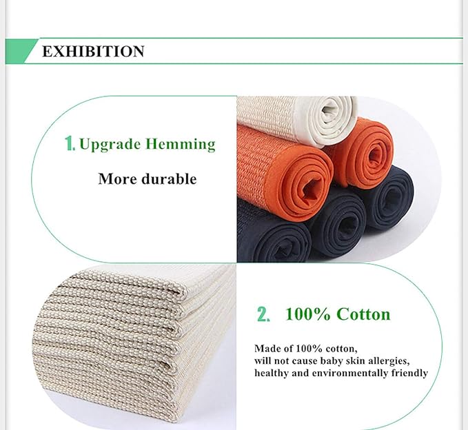 Montessori Mat Holder for Toddlers Babies Children Cotton Working Rug for Nursery Preschool Kindergarten, 23.6''×15.8'', Off-White - LeafyLoom