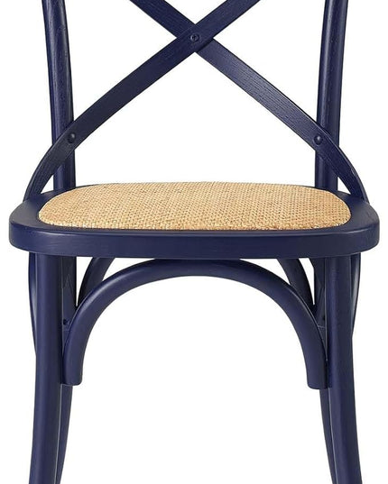 Modway Gear Side Set of 2, Two Dining Chairs, Midnight Blue - LeafyLoom