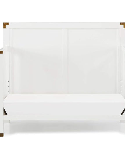 Baby Relax Miles 5-in-1 Convertible Crib, Nursery Furniture, Classic White - LeafyLoom