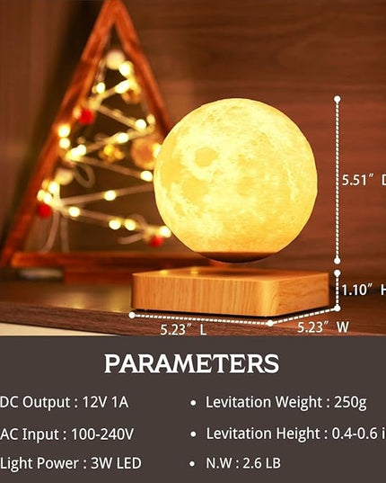 Levitating Moon Lamp, Floating Moon Lamp Magnetic Levitation Moon Light Gifts for girls, boys, Children and teenagers - LeafyLoom
