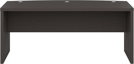 Bush Business Furniture Echo Bow Front Desk, 72W, Charcoal Maple - LeafyLoom