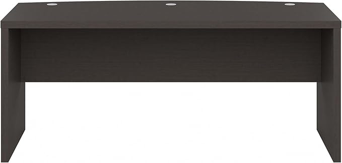 Bush Business Furniture Echo Bow Front Desk, 72W, Charcoal Maple - LeafyLoom