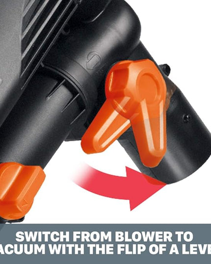 WORX WG505 TRIVAC 12 Amp 3-in-1 Electric Leaf Blower/Leaf Vacuum/Mulcher, Metal Impeller for Fine Mulching - LeafyLoom