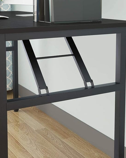 Computer Desk,47" Modern Simple Style Folding Tables,Home Office Writing Desk, Space Saving Foldable Table, No Install Needed - LeafyLoom